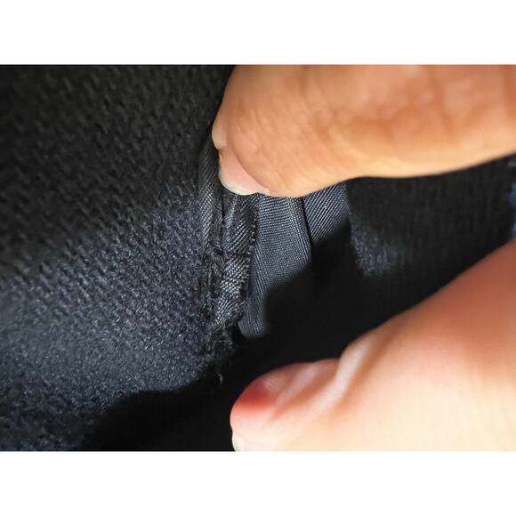 Vintage JG Hook 100% Wool Petite Womans Trench Overcoat Size L/XL - Picture 12 of 12